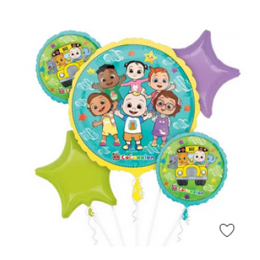 CoComelon Foil Balloon Bouquet, 5pc