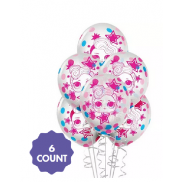 6ct, 12in, L.O.L. Surprise! Together 4-Eva Confetti Latex Balloons