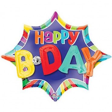 Burst Happy Birthday Multi-Balloon