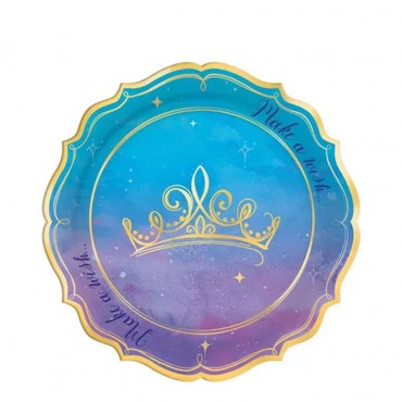 Metallic Disney Once Upon a Time Dessert Plates 8ct