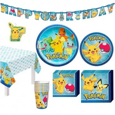 Classic Pokémon Tableware Party Kit for 8 Guests